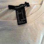 Forever 21 Brave Determined Strong Fearless Woman white T shirt with red letters Photo 4