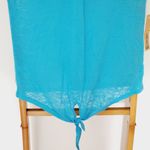 Energie  Blue Burnout Sleeveless Collared Top Medium Photo 5