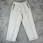 Harvé Benard  Linen Blend Wide Leg Pants High Waist Trousers Size‎ 12 Ride hunt Photo 9