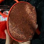 Handmade Vibrant Red Keychain‎ Set with Floral Pouch Photo 12