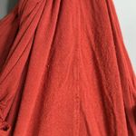 Free People  Orange Flutter Sleeve Wrap Romper V Neck Photo 3