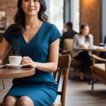 J.Crew  teal dress Super 120s Wool banquette sleek blue/green sheath sz 10 Photo 4