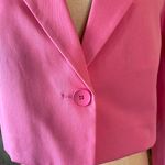 Derek Lam Pink Cropped Single Breasted Blazer Photo 4