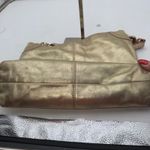 Dooney & Bourke Dooney Bourke Gold Metallic Leather Hobo Shoulder Bag Purse Photo 9