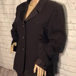 Kasper  2 Piece Pant Suit Careerwear Dark Brown 1990s Y2K Size 10 Photo 2