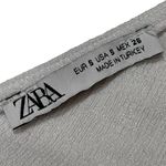 ZARA  Ruffle Sleeve Cropped Top - White - Small Photo 6