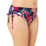 Time & Tru NWT bikini  Women's Longline Swim Top CT bottom Side Ruch Mid Rise Photo 8