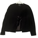 RACHEL Rachel Roy Elegant Black Blazer Leather Panel Luxury Designer Size 4 Photo 0