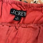 J.Crew  Puff Sleeve Textured Cotton Peasant  rust red Top XL Photo 3
