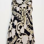 Ann Taylor Black Baby Doll Silk Dress w/ Yellow Floral Print & Removable Straps Photo 7