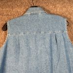 Chico's  Design Women's Sleeveless Denim Button-Front Shirt Top Size 2 Large Photo 7