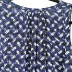 Rebecca Taylor Silk Graphic Print Sleeveless V Neck Fit Flare Dress Blue Size 6 Photo 8