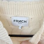 FRNCH  Paris Valeria Ruffle Shoulder Pointelle Sweater Sz M Photo 3