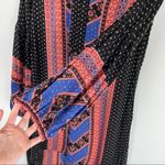 Free People  Peacemaker Tunic Dress Aztec Print High Low Vneck Boho Gypsy Rayon Photo 11