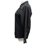 Vintage Scully Women’s Western Shirt Parrot Embroidery Black Green Medium Photo 5