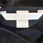 Victoria's Secret  Y2K Black Silk Slip Dress Open Back Chemise Tie Back Sexy Photo 6