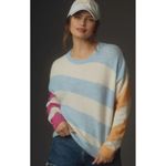 Anthropologie x Sundry Diagonal Striped Sweater Size XS Pastel Oversized Cozy Photo 1