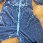 Anthropologie The Femme Velvet Jumpsuit Blue Romper wide leg Party Holidays Sz 6 Photo 11