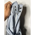 Draper James NEW  Striped Linen Blend Paperbag Shorts Size XL Blue White Photo 5