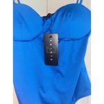 21 Saints Blue Bodysuit Sleeveless Bustier Top Party Clubwear Size L Size L Photo 4