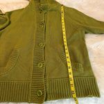 Jones New York Sport Green Hooded Button Up Sweater Jacket Pockets Women’s Large Photo 5