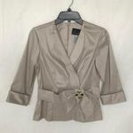 Ex Evenings Elegant Cream Jacket with Embellished Belt sz small . Photo 0
