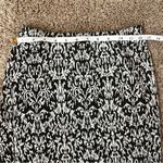 Bobeau  damask pattern black and white stretchy skirt Photo 2