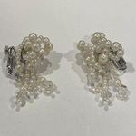 Gorgeous Signed Richelieu Beaded Clip On Crystal / Faux Pearl Earrings Photo 0