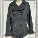 Ci Sono Vintage 2000s Gray Women’s Peacoat Button Up Fitted Coat Jacket Size S Photo 0