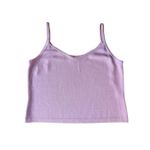 St. John  Wool Blend Santana Knit V-Neck Tank In Frosted Rose Size XL Photo 2