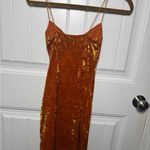 Urban Outfitters  Velvet Mini Dress in Orange Photo 4