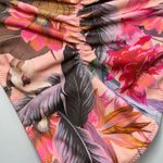 Shade & Shore Bikini Bottoms Tropical Floral Print Side Slits Ruched Coastal M Photo 6