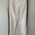 San Joy  White Chinos with Red and Green Stripes Photo 2
