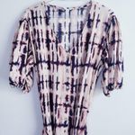 Time And Tru  Tie Dye Mini Button Down Dress Photo 2