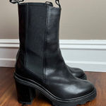 Annabella black leather women's mid Photo 0