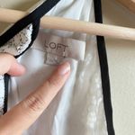 Loft  M White Cream Mixed Lace Tie Back Halter Cami Tank Top Ivory Womens Size XS Photo 3