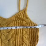 American Eagle  Crochet Knit Babydoll Cami Top Sz L Gold Y2K Coquette Boho Hippie Photo 6