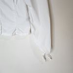 Lacausa  White Button Front 5% Silk Blend Long Sleeve Women XS Modern Blouse Photo 1