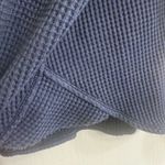 Aerie  Deep Blue LumberJane Waffle Knit Button Up Tunic Shirt Jacket - size L Photo 5