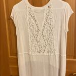 Forever 21 Lace trim hi-low tee Photo 3