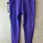 Vie Active Purple Solid Activewear Leggings sz L NWT Size L Photo 5