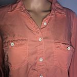 Crown & Ivy  Beach Womens Button Up Shirt Top Orange Size XS Photo 1
