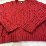 st. john's bay Red Cable Knit Sweater Photo 14