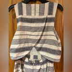 Madewell Striped Overlay Open Back Sleeveless Linen Blend Mini Dress Size 0 Photo 10