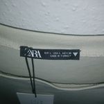 ZARA  L Cotton Sleeveless Crew Neck Sheath Dress in Khaki New! Photo 7