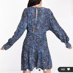 Mango  MNG Long Sleeve Print Skater Dress Blue Size 0 Photo 2