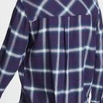 Rails  Leo Button Down Shirt Violet Teal Cream long sleeve fringe hem size medium Photo 1