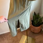 Vintage 90s Tencel Sage Green Long Sleeve Shirt Dress USA Made Size 10 Size M Photo 3