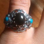 Artisan Crafted Elite Shungite Sleeping Beauty Turquoise Sterling Silver Ring Photo 0