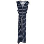 Talbots ✨  BUTTON-FRONT STRIPE JERSEY MAXI SZ LARGE DRESS✨ Photo 5